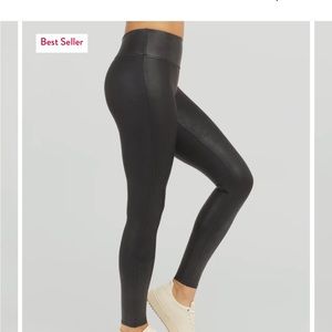 New in package Spanx faux leather leggings. Size medium.